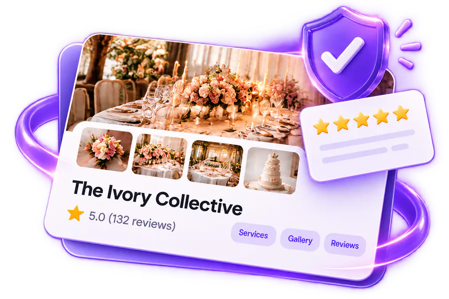 A complete Berrylist business profile with imagery and customer reviews