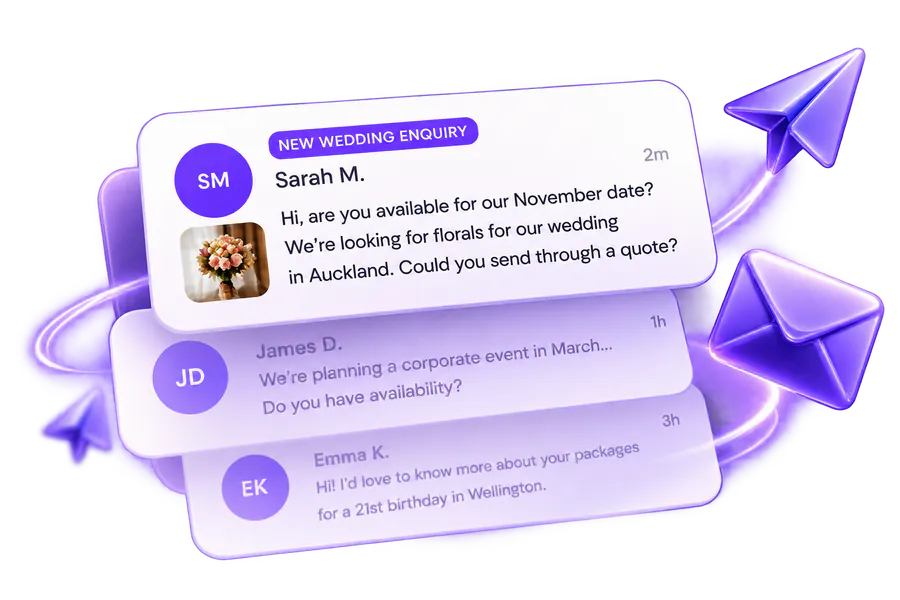 Direct customer enquiries arriving through Berrylist